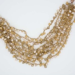 Stylish neutral-tone beaded necklace